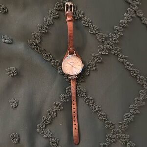 Fossil Georgia leather watch